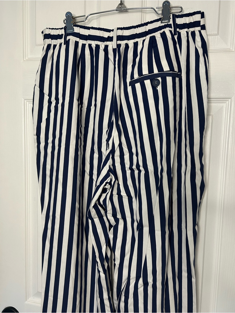 Anthropologie Maeve The Avery Striped Pleated Wide-Leg Trousers - Picture 11 of 14